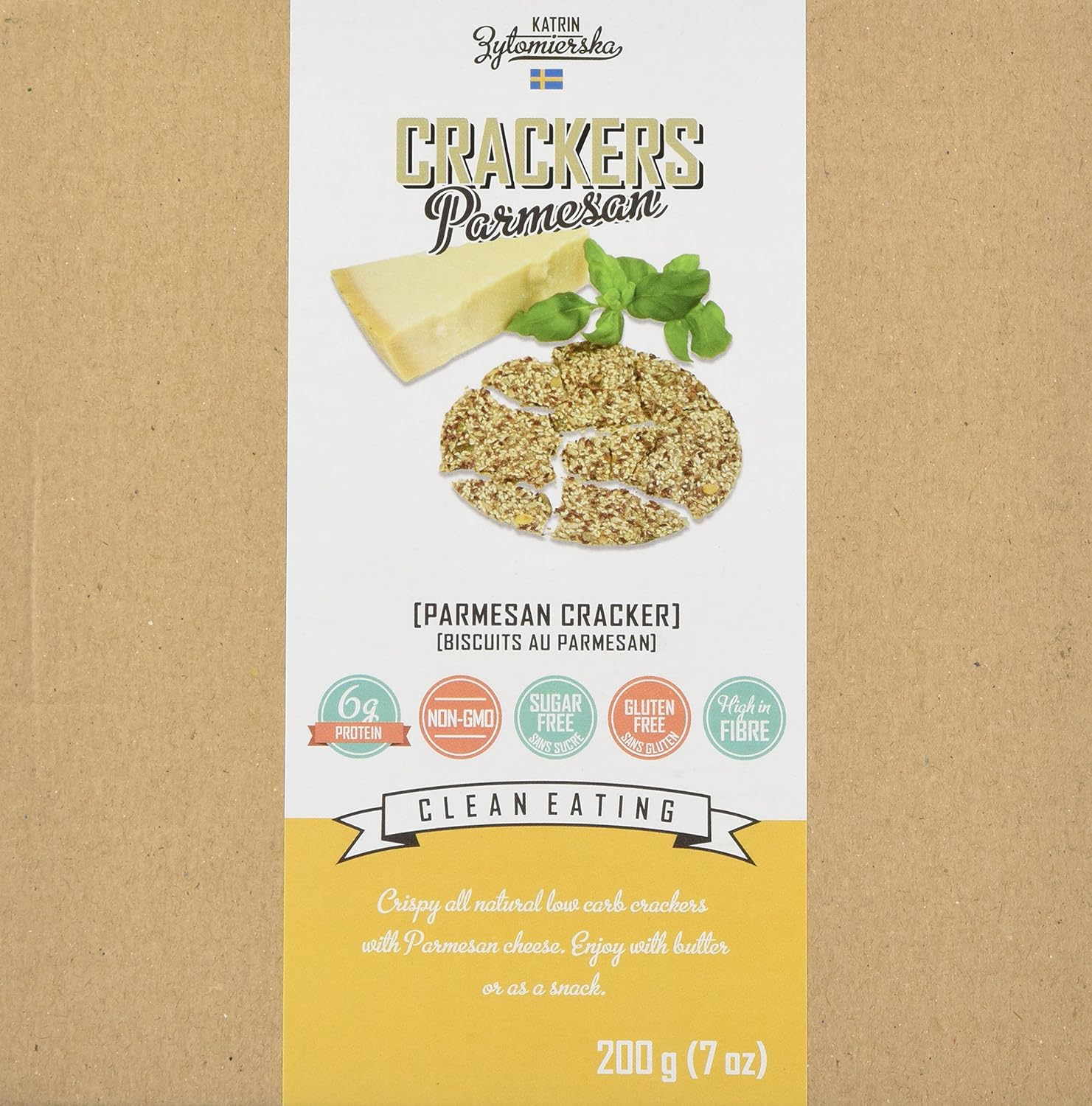 KZ Clean Eating Crispbread de Queso Parmesan, 200 g