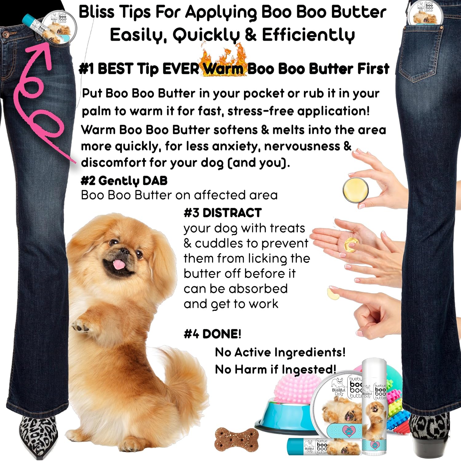 The Blissful Dog 4 oz TIN Pekingese Booboo Butter