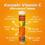 Kenashi Vitamina C 1000mg Efervescente con Zinc, Potasio, Magnesio y Vitamina E - 20 Comprimidos