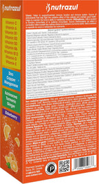 nutrazul Super Immune 30 comprimidos efervescentes – 20 vitaminas y minerales, extractos de saúco y equinácea, Vitamina C, Zinc, sin gluten, sin azúcar, sabor naranja