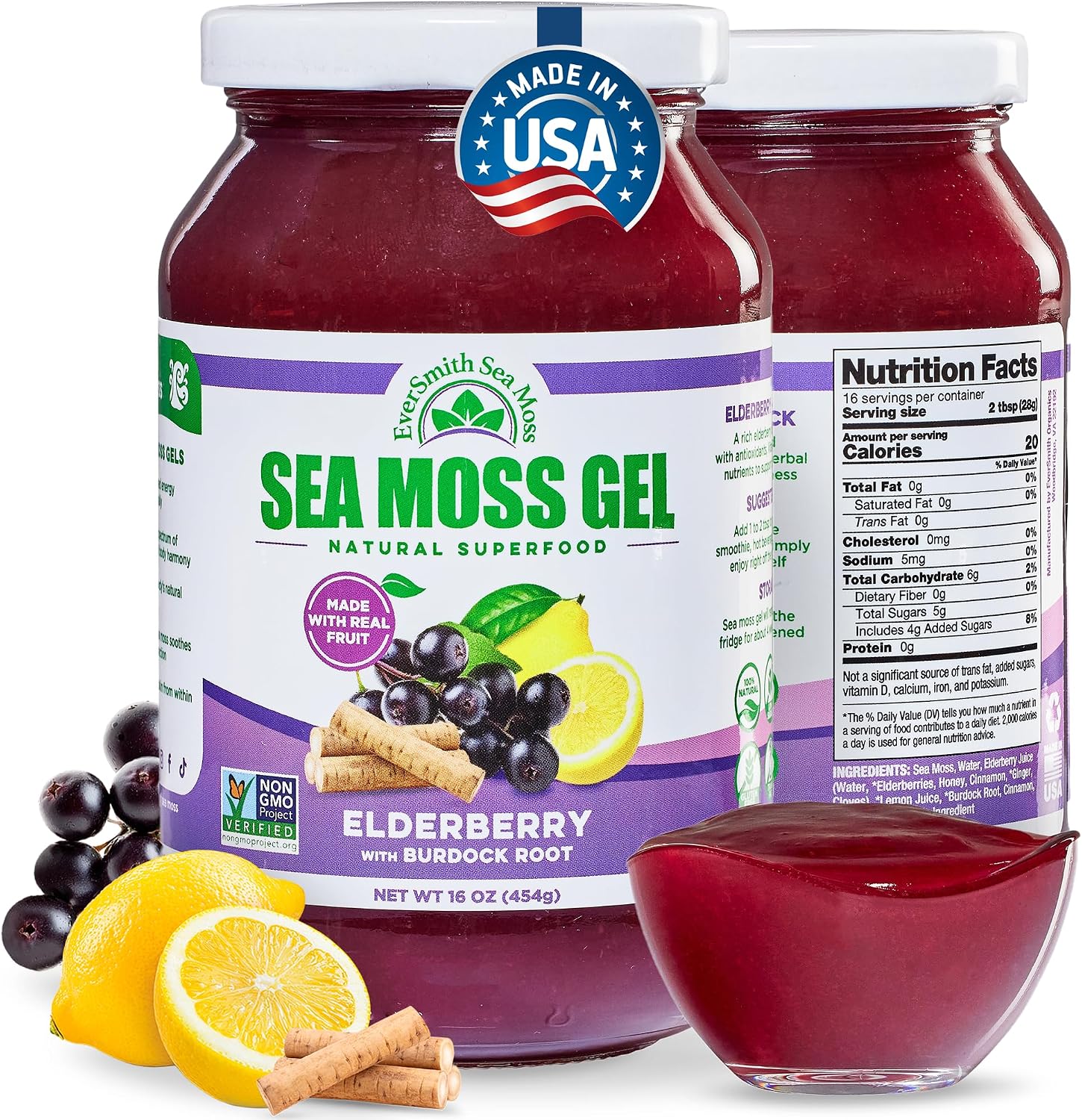 Gel de Musgo de Mar Irlandés Silvestre - Rico en Nutrientes - 1 Tarro