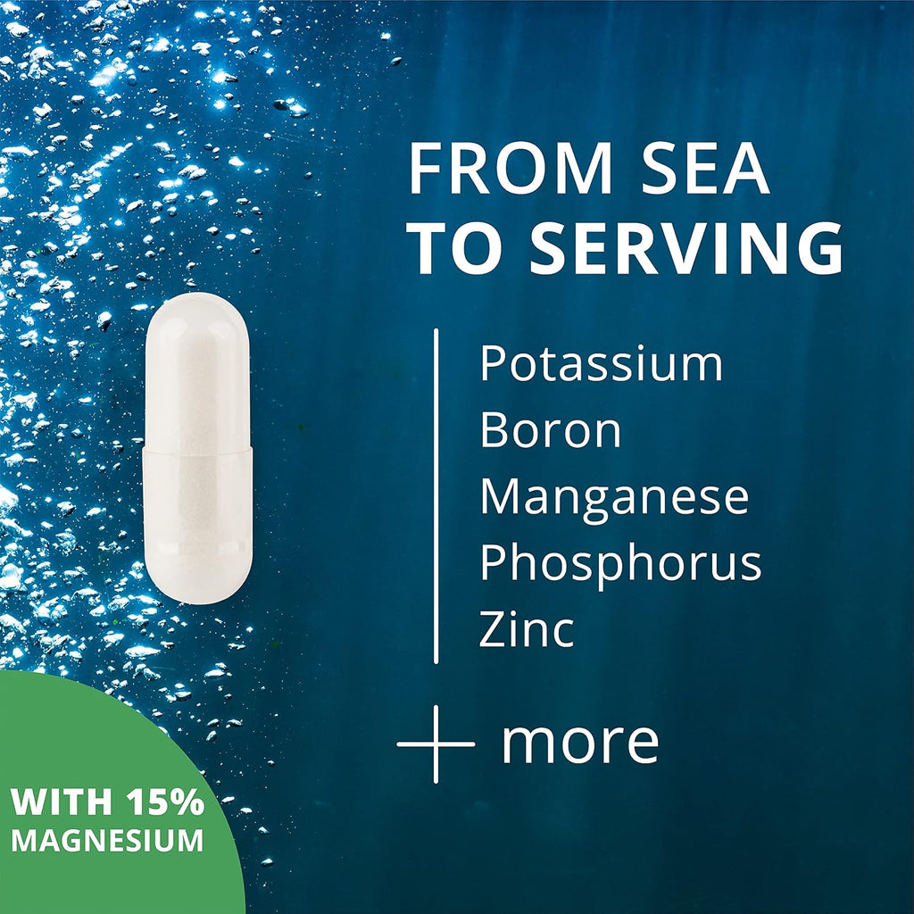 NutraMedix Deep Ocean Trace Minerals 1000mg - Suplemento Mineral y Energético - Magnesio, Zinc, Potasio, Boro, Fósforo y Manganeso - Apoyo Electrolítico (60 Cápsulas)