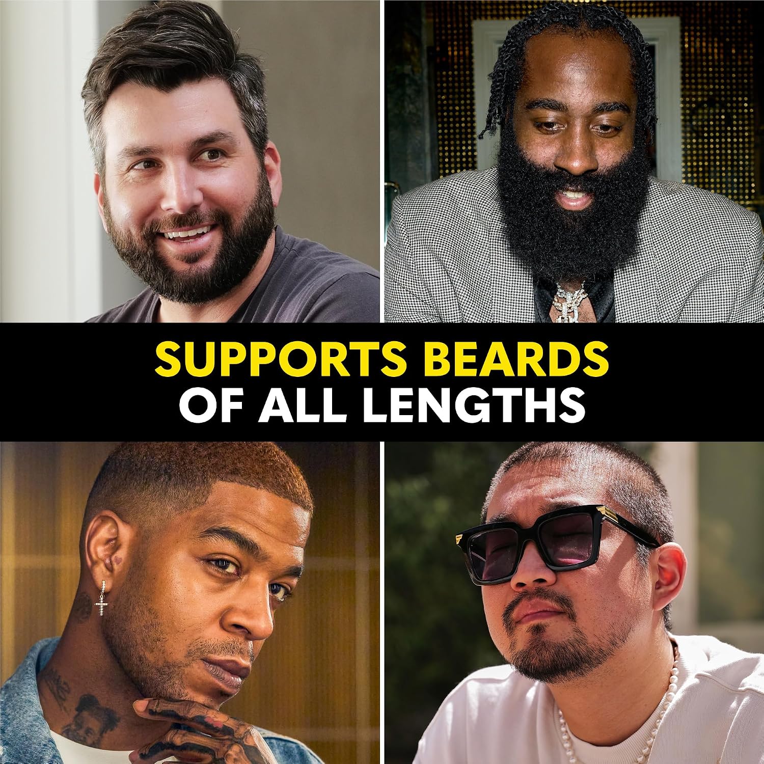 The Beard Club Gominolas de Biotina para el Crecimiento de la Barba - Suplemento Capilar para Hombres con Vitaminas B12, E y C - Sabor Fresa