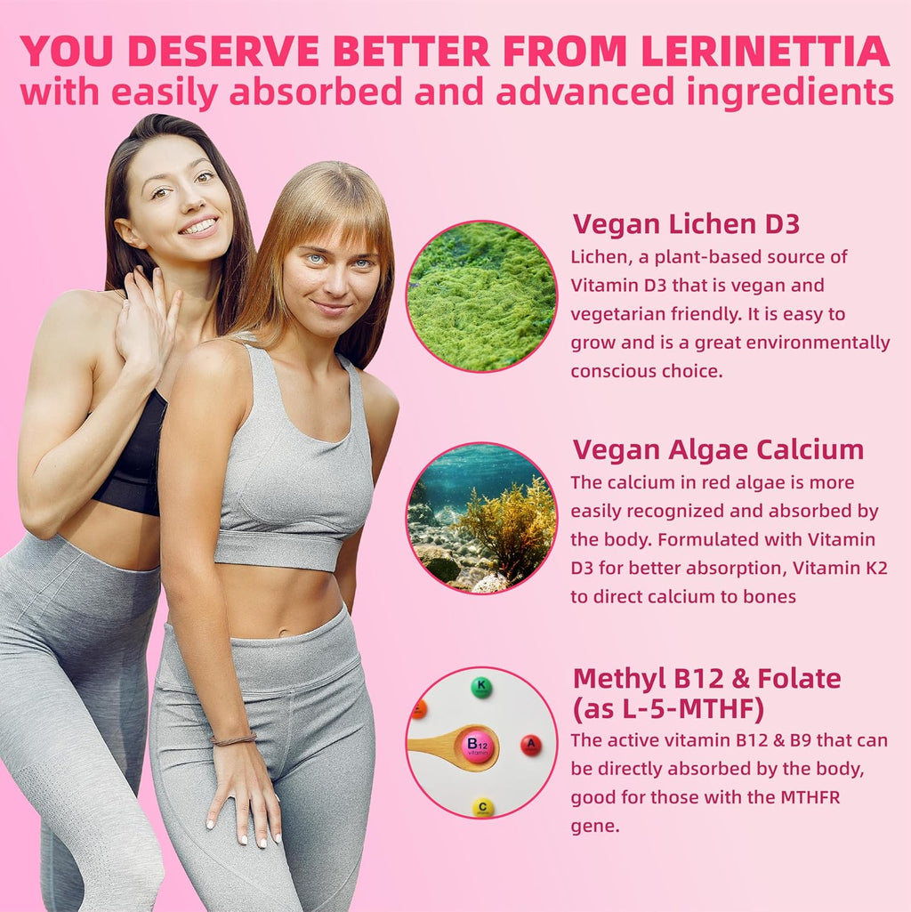 Multivitamínico para Mujeres 40+ con Omega-3, Hierro y Complejo B - Gomitas Veganas Sin Azúcar - 60 Unidades