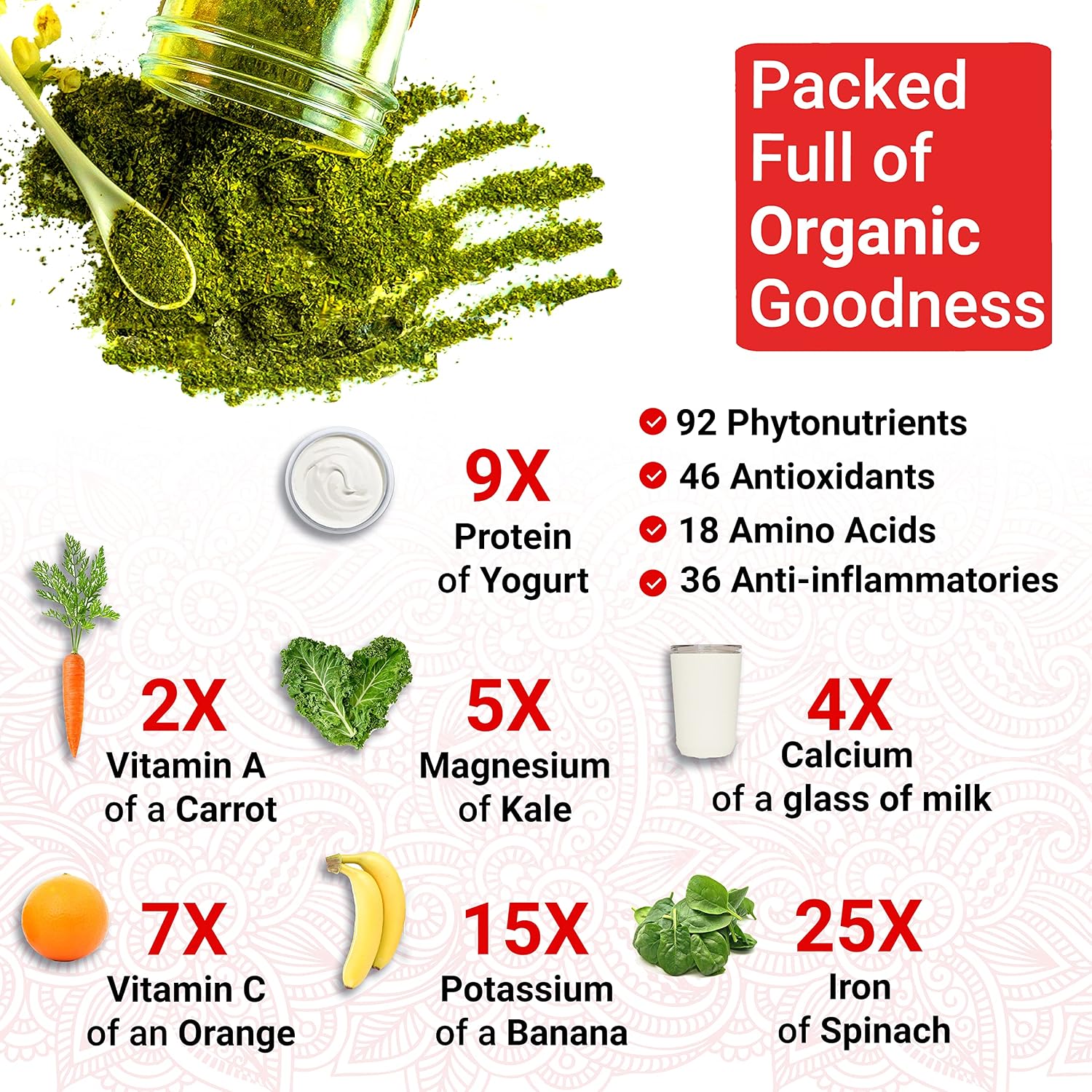 Cápsulas de Moringa Orgánica True Veda | Extracto Concentrado 10:1 | Suplemento Vegano | 60 Cápsulas