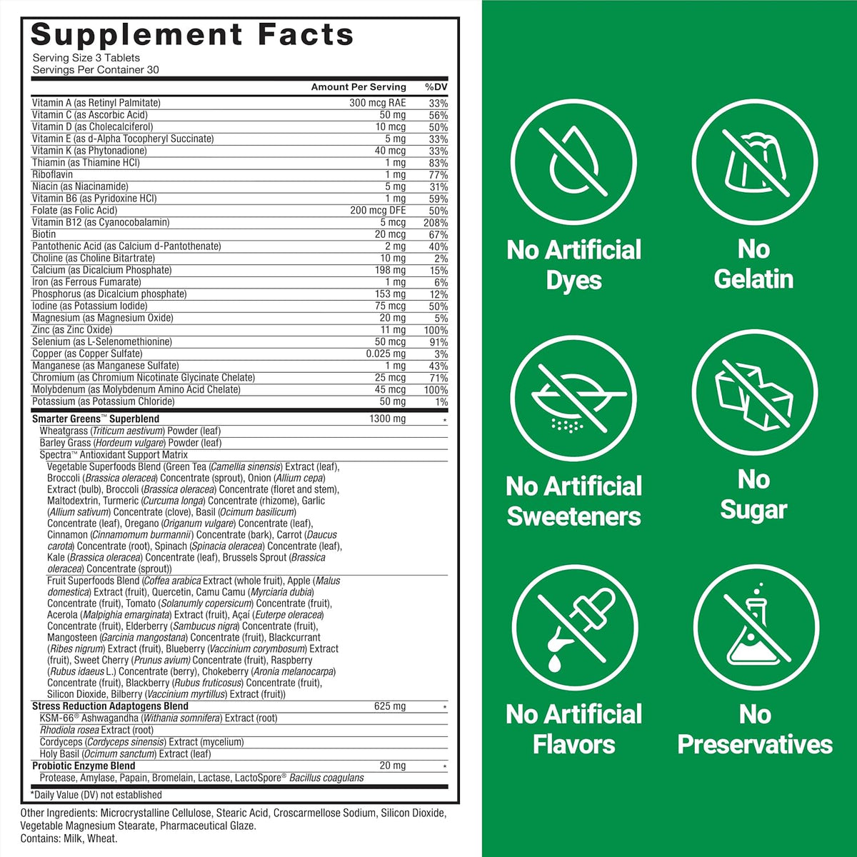 Force Factor Smarter Greens Tablets, 2 Pack, – Apoyar la digestión: Los probióticos y enzimas contribuyen a una – Image 5