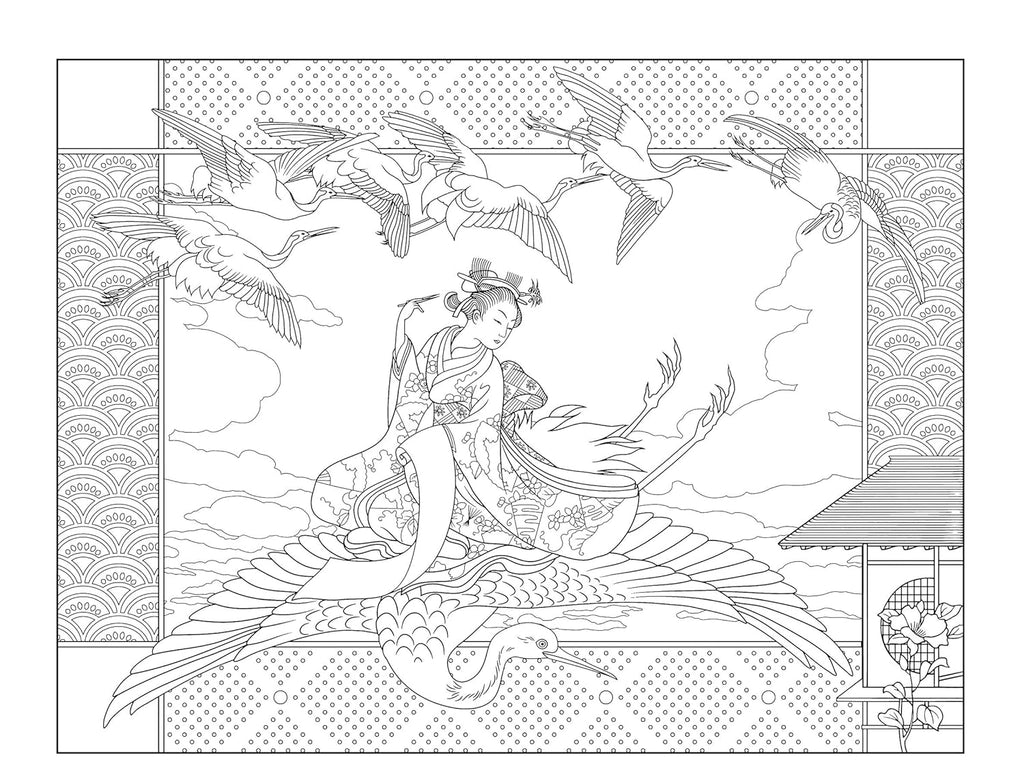 Creative Haven Libro para Colorear Diseños Japoneses: Relájate y Encuentra Tus Verdaderos Colores (Libros para Colorear para Adultos: Mundo y Viajes)