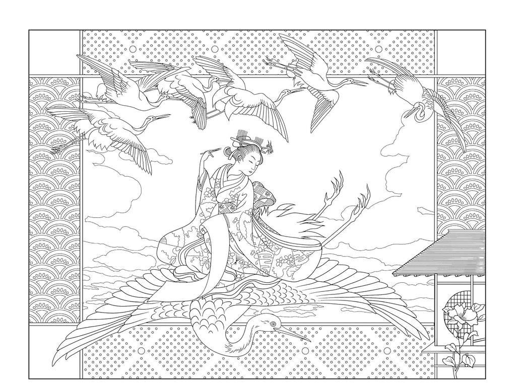 Creative Haven Japanese Designs: Adult Coloring Book - Relax and Find Your True Colors