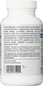 Roex Colina Bitartrato 1000 mg con Betaína HCl - 120 Cápsulas