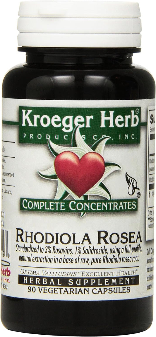 Kroeger Herb Rhodiola Rosea en Cápsulas Vegetales, 90 unidades