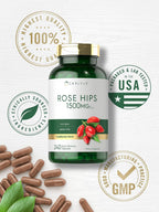 Carlyle Escaramujo 1500mg | 240 Cápsulas de Liberación Rápida | Sin Gluten y No-GMO