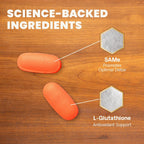 VetriScience SAMe Liver Health Tablets para Gatos y Perros Pequeños – 90 mg S-Adenosil Metionina, 30 tabletas