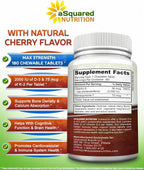 aSquared Nutrition Vitamina D3 con K2 MK-7 - 180 Pastillas Masticables