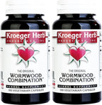 Kroeger Herb Combinación de Ajenjo Cápsulas Vegetarianas - Paquete de 2 (200 cápsulas)
