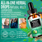 Moringa Drops – Extracto Líquido Puro de Moringa Oleifera con Soursop, Sea Moss, Aceite de Semilla Negra, Quercetina y Cúrcuma | Suplemento Superfood Multimineral y Vitaminas