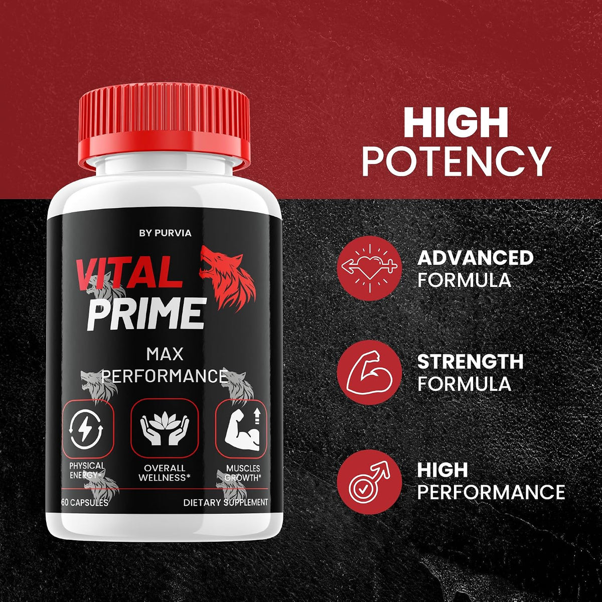 (5 Pack) Vital Prime Pills - Vital Prime Original Supplement, Vital Prime Advanced Formula, VitalPrime Maximum Strength Formula - Vitalprime Complex for Overall Wellness Support, USA (300 Capsules) - görsel 4