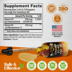 Vitamin D3 K2 USDA Organic Drops - Vitamina D3 10000 IU & K2 como MK-7 120mcg - Apoyo Inmune y de Ánimo, Salud de Huesos y Dientes - Sin Azúcar, Sabor Naranja - Suplemento Líquido - 60 ml, 60 Días