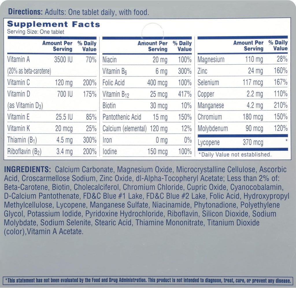 One A Day Men's 50+ Healthy Advantage Multivitamin, 65 Comprimidos