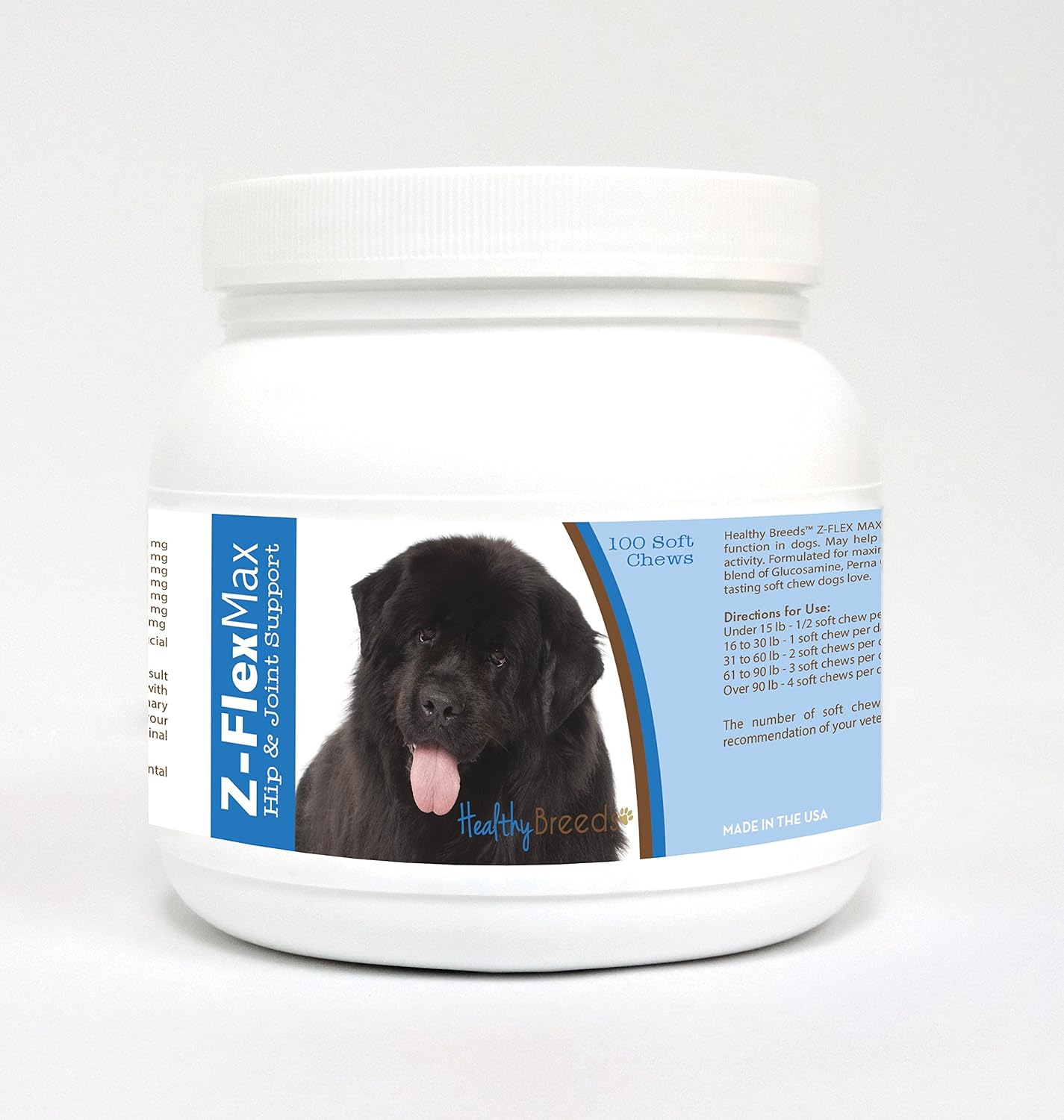 Healthy Breeds Australian Cattle Dog Z-Flex Max Masticables para Articulaciones, 100 uds