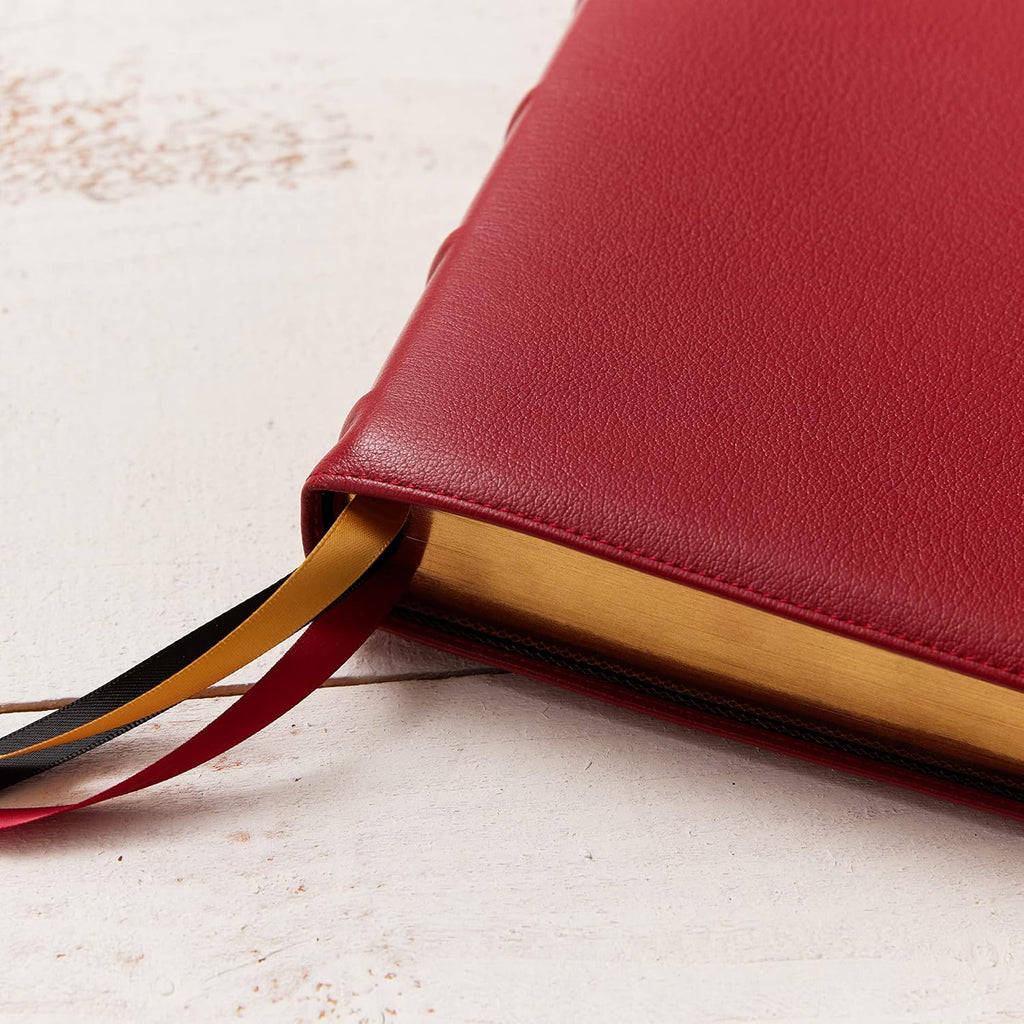 Biblia KJV Letra Grande: Piel de Cabra Roja - Premier Collection (Tamaño Personal, Índice de Pestañas)