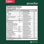 Greens First Original Greens Powder - 49 Superfoods - Organic Fruits and Vegetables - Prebiotics, Probiotics & Digestive Enzymes - Antioxidant Smoothie - Dairy Free, Vegan & Non-GMO - Berry Flavor - 60 Servings