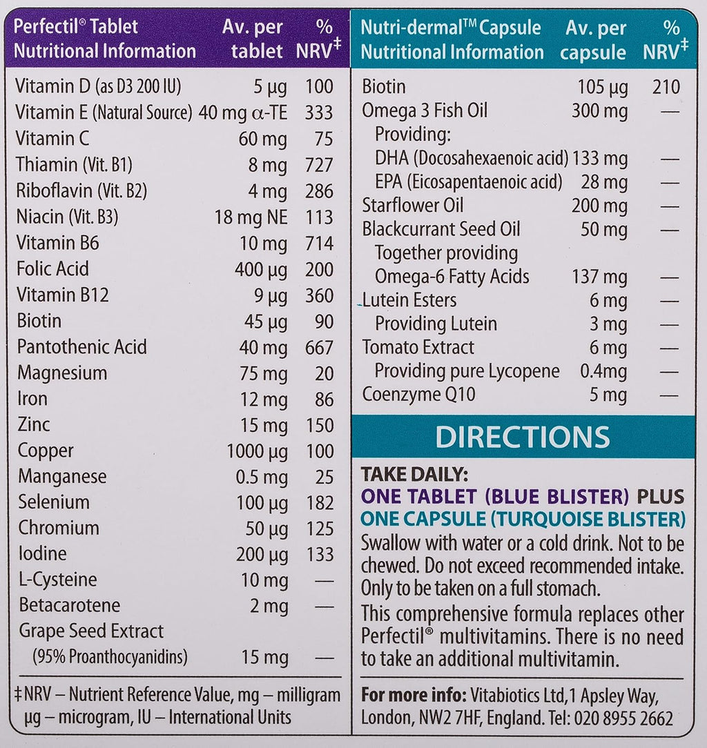 Perfectil Plus Piel Apoyo Extra - 28 Comprimidos y Cápsulas