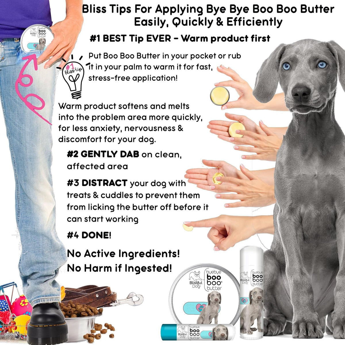 The Blissful Dog 2 oz Lata Bálsamo Booboo – Aceite de coco : con propiedades antibacterianas y antifúngicas – Image 6