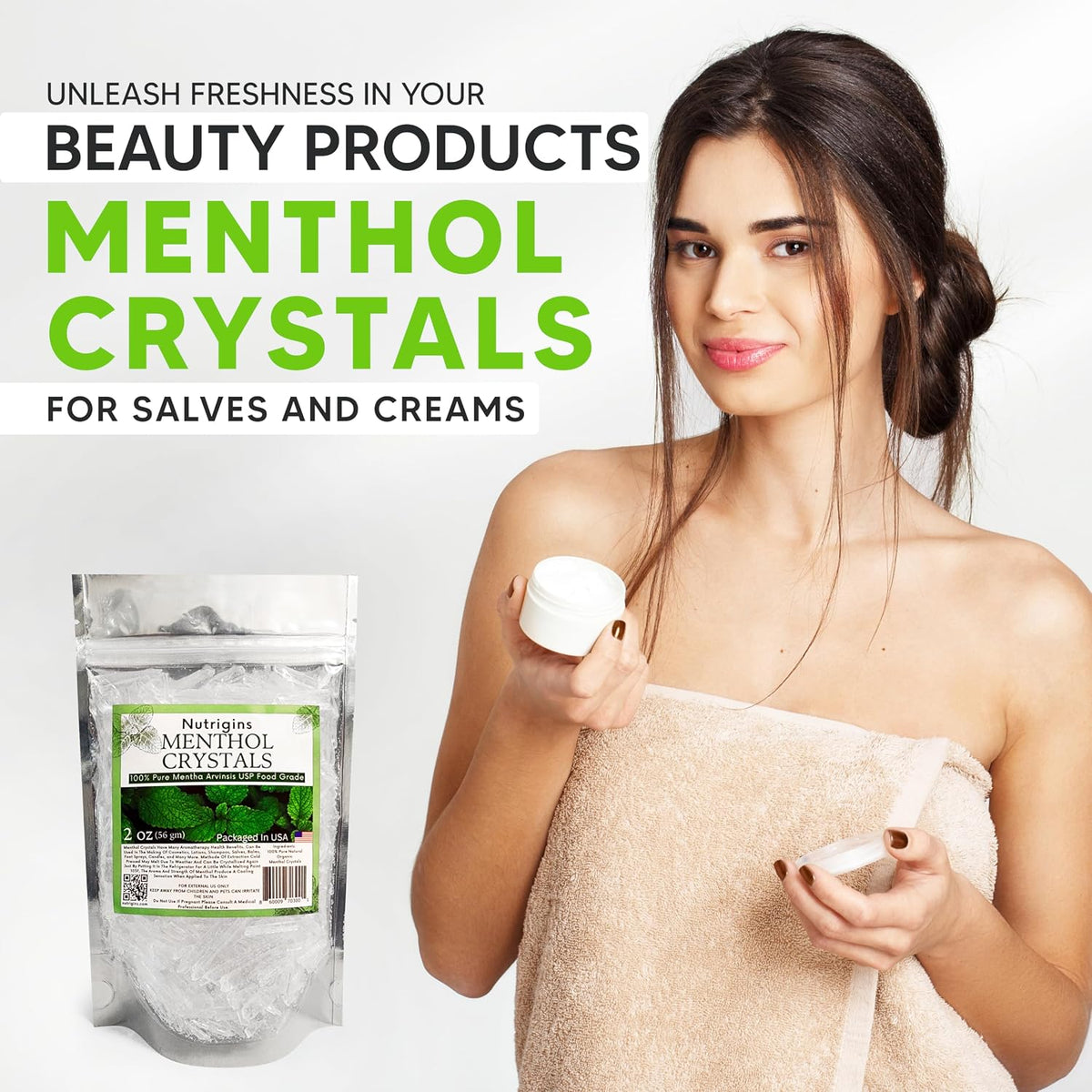 Cristales de Mentol Puro Orgánico 100% Natural - 56g (2 oz) - Nutrigins – Image 7