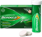 Berocca Boost Multivitamínico con Cafeína y Guaraná - Pack de 20 Comprimidos