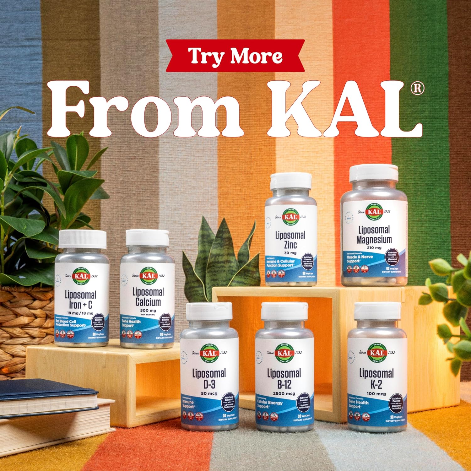 KAL Liposomal Multivitamin - Multivitamínico Liposomal de Alta Potencia con Vitamina C, D-3 y Complejo B - 60 Cápsulas Vegetales