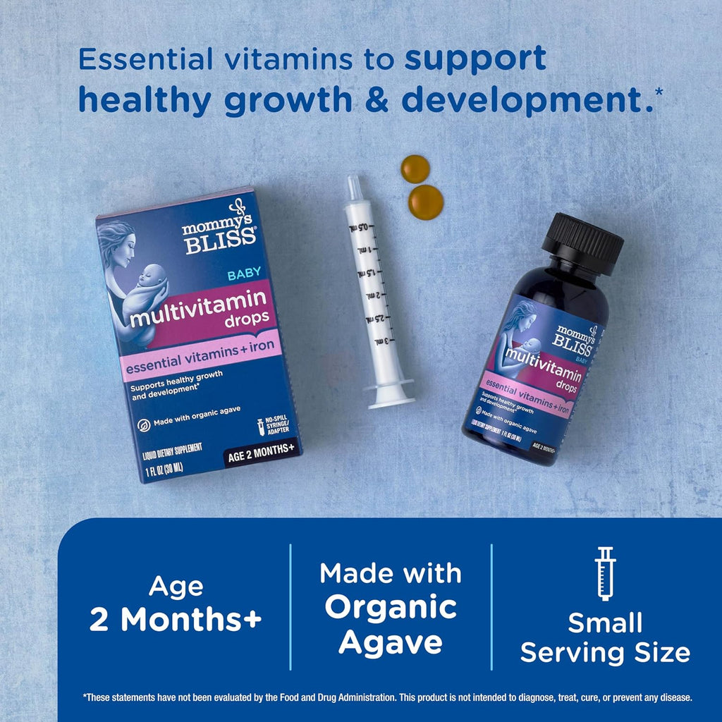 Mommy's Bliss Multivitamínico para bebés + Hierro, 30 ml