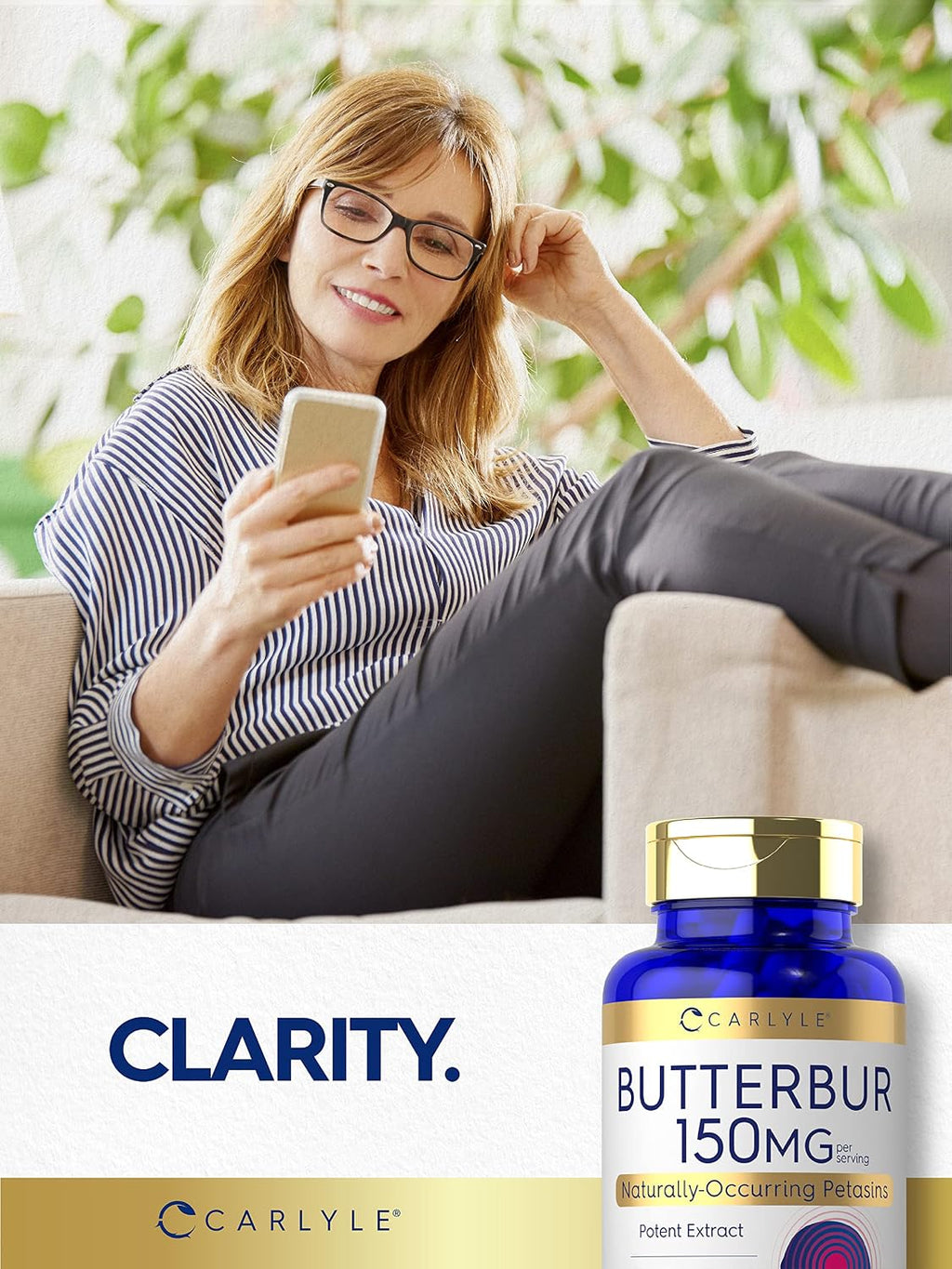 Carlyle Suplemento de Butterbur (Petasites) 150 mg | 180 Cápsulas | Extracto de Partes Aéreas Libre de PA | No Transgénico y Sin Gluten