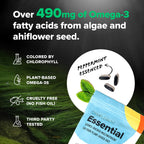 Complement Essential Multivitamínico Vegano para Mujeres y Hombres - Con Omega-3 DHA y EPA, B12, Vitamina D3 y K2, Zinc, Selenio, Magnesio, Yodo (60 Dosis, 180 Cápsulas)