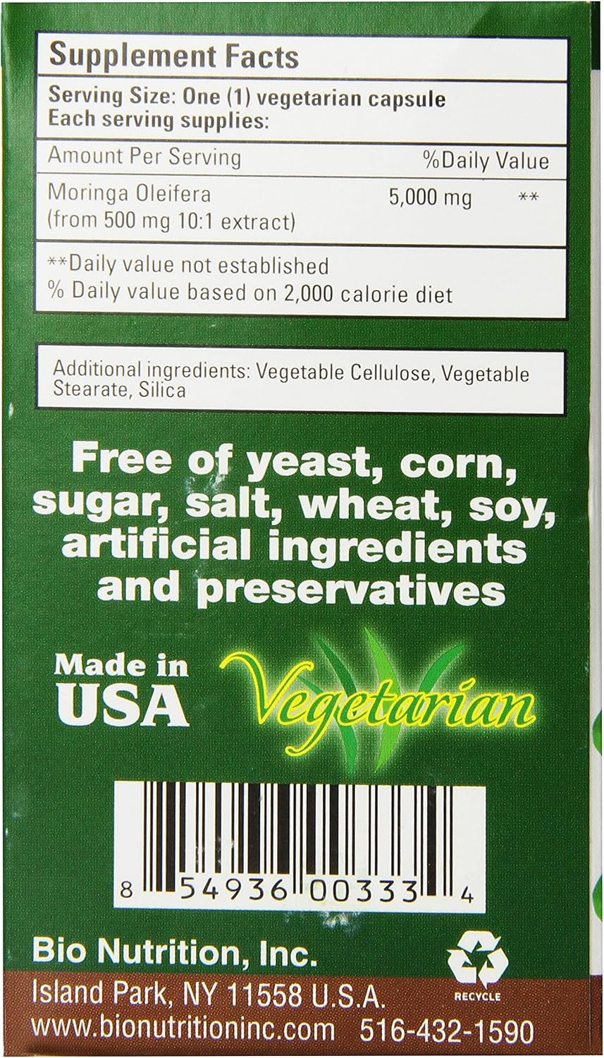 Bio Nutrition Moringa Super Food Vegi-Caps, 90 Cápsulas