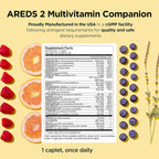 Viteyes AREDS 2 Cápsulas y Multivitamínico Acompañante, Dosis Única Diaria, Vitaminas para los Ojos, 3 Meses de Suministro