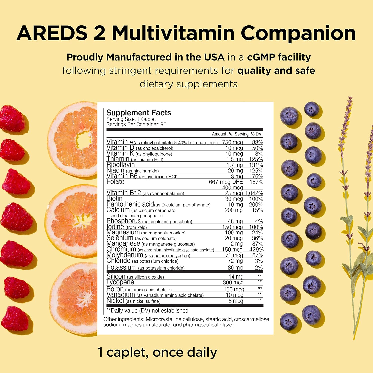 Viteyes AREDS 2 Cápsulas y Multivitamínico Acompañante, Dosis Única Diaria, Vitaminas para los Ojos, 3 Meses de Suministro