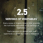 Kaged Organic Greens Elite - Superfood y Verduras en Polvo con Vinagre de Manzana, Adaptógeno, Prebióticos, Vitaminas y Minerales - Sabor Berry - 30 Porciones