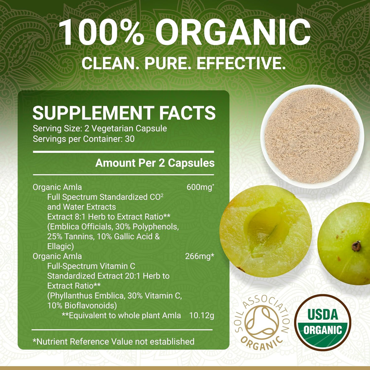 True Veda Cápsulas de Amla Orgánico - – Contribuye al metabolismo energético normal y al funcionamiento normal del – Image 5