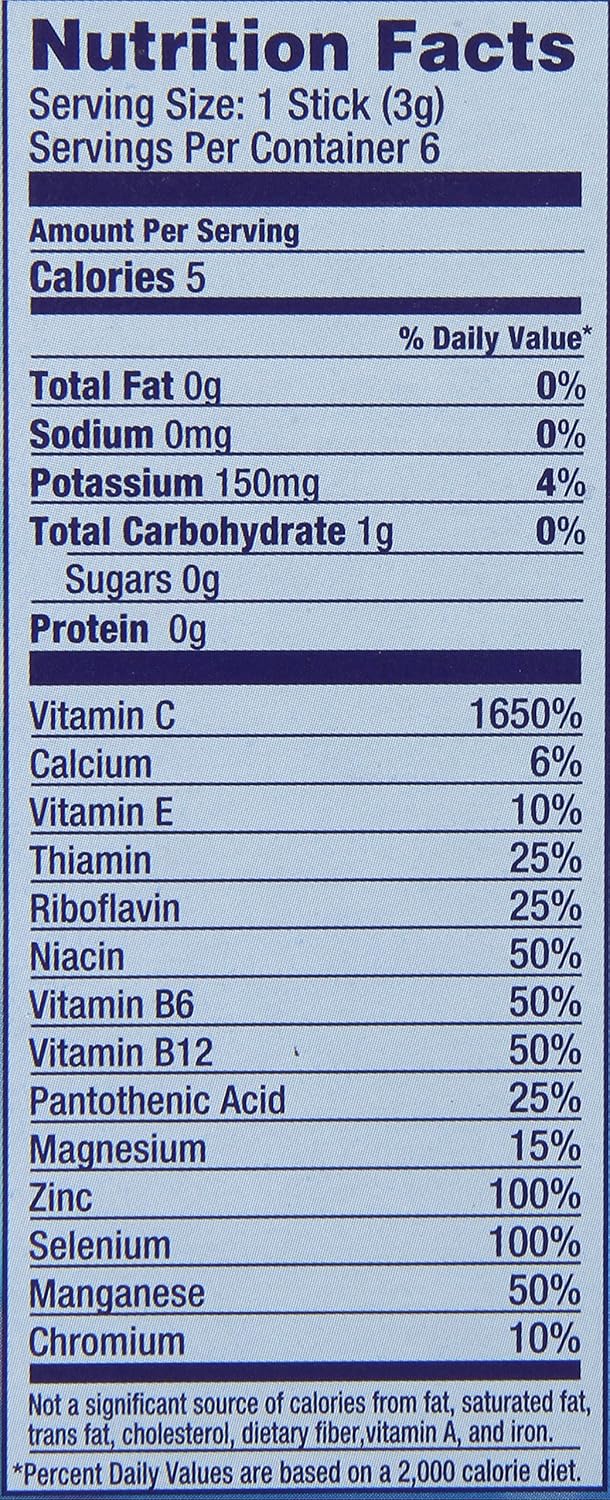 Super C Vitamina y Mineral Bebida en Polvo, Naranja, 6 Sobres por Caja, Paquete de 12 (72 Sobres en Total)