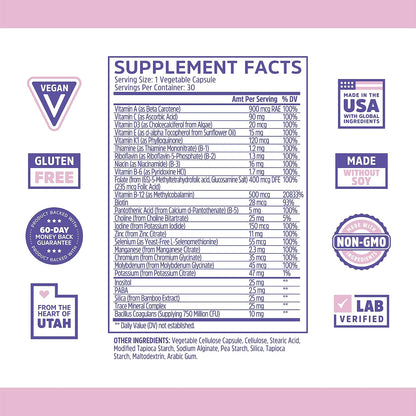 Zhou Daily Boost - Multivitamínico Probiótico para Mujeres y Hombres, 30 Cápsulas Vegetales – Image 2