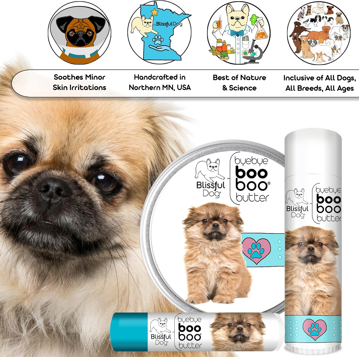 The Blissful Dog Boo Butter para Tibetan Spaniel - 16 oz (454 g)