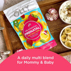 OLLY Gomitas Multivitamínicas Prenatales – Ácido Fólico, Vitamina D, Omega-3 DHA – Sabor Cítricos y Bayas – 80 unidades
