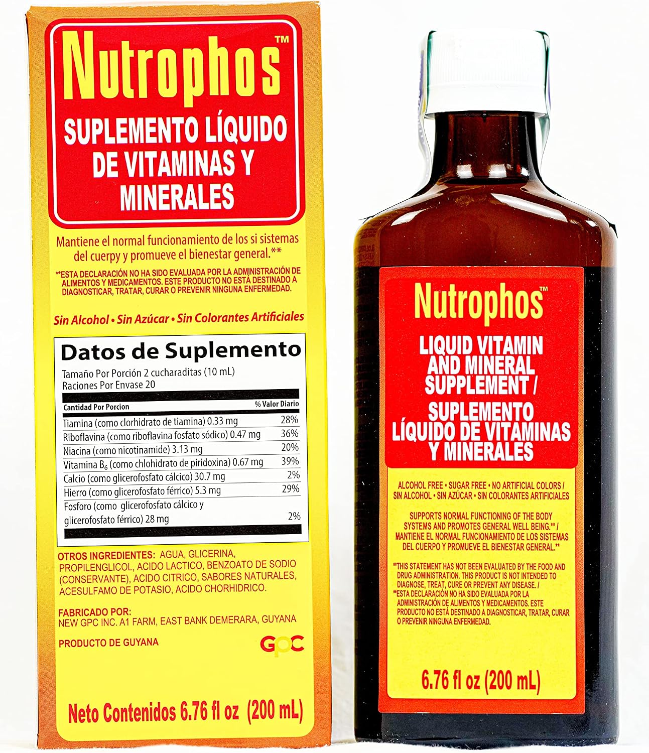 Nutrophos- Suplemento Líquido de Vitaminas y Minerales (200ml)