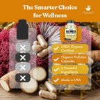 American Standard Supplements Cápsulas Orgánicas de Sea Moss, Bladderwrack y Burdock Root - 1200mg Sea Moss, 1200mg Bladderwrack, 225mg Burdock Root por Dosis - 120 Cápsulas, 40 Dosis