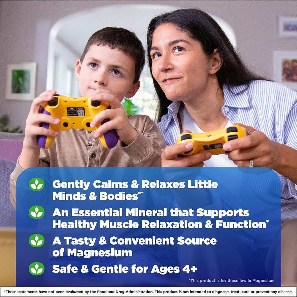 Natrol Kids Magnesium Citrate Gummies, Apoyo al Sueño, Frambuesa, 30 Unidades