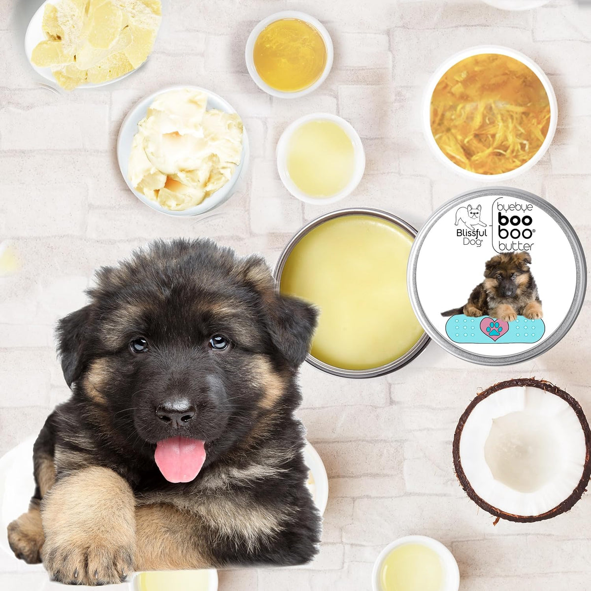 The Blissful Dog Boo Butter para Pastor – Aceite de oliva, ricino, aguacate, almendra y coco: hidratan y reparan – Image 2