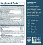 True Grace Men's 40+ One Daily Multivitamin – Minerales Fermentados, Adaptógenos Orgánicos y Hongos – 90 Tabletas Veganas