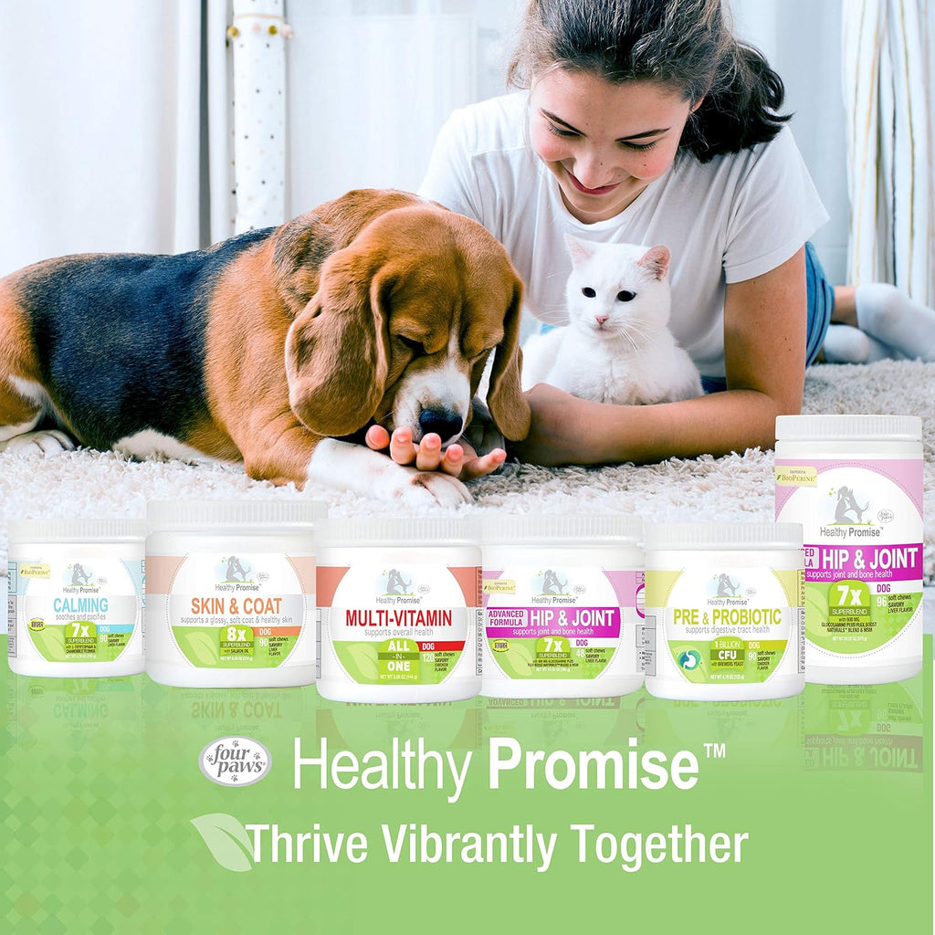 Four Paws Healthy Promise Suplementos para Perros - Piel y Pelaje - Snacks Blandos 90 uds.