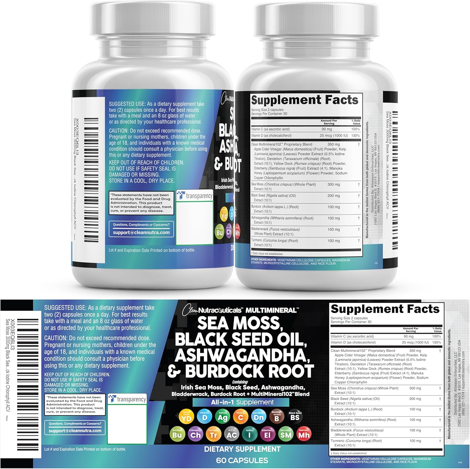 Clean Nutraceuticals MultiMineral Blend – 15 en 1
