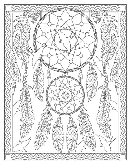 Creative Haven Diseños Nativos Americanos: – Nivel de detalle: Apto para coloreadores de todos los niveles, desde – Image 3